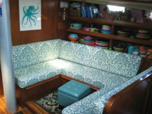 When it comes to color, texture and patterns, boat owners are willing to expand their horizons. "I have noticed that patterns don't scare people like they used to," says Krisha Plauche, principal designer at Onboard Interiors.