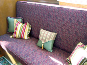 fashion-forward colors and patterns similar to home decor are more likely to appear in large boats with large staterooms than a smaller crafts.