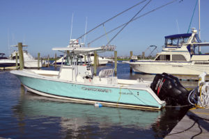 At less than a decade old, this 2004 Regulator charter fishing boat still held its original charm. The best days of its cushions, though, were a distant memory.