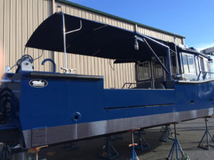 Greg Keeler of Oyster Creek Canvas in Bellingham, Wash., encourages his customers to enjoy their vessel during the season, then bring it in for overall cleaning and repair during the winter.
